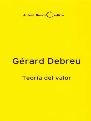 cover image of Teoría del valor
